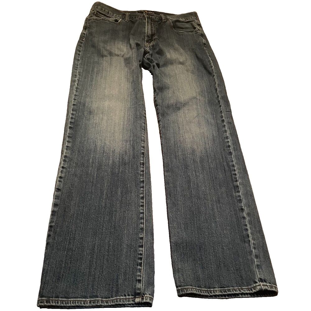 Lucky Brand 361 Vintage Straight Jeans Mens 34x34 Dark Wash Denim Y2K Grunge